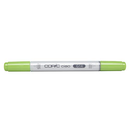 COPIC Ciao Marker Typ G - 14, Apple Green, vielseitiger Layoutmarker, mit einer mittelbreiten und einer Brush-Spitze COPIC Ciao Marker Typ G - 14, Apple Green, vielseitiger Layoutmarker, mit einer mittelbreiten und einer Brush-Spitze von Copic