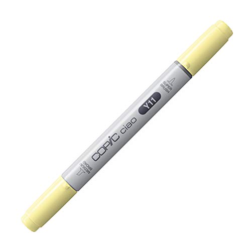 COPIC Ciao Marker Typ Y - 11, Pale Yellow, vielseitiger Layoutmarker, mit einer mittelbreiten und einer Brush-Spitze COPIC Ciao Marker Typ Y - 11, Pale Yellow, vielseitiger Layoutmarker, mit einer mittelbreiten und einer Brush-Spitze von Copic