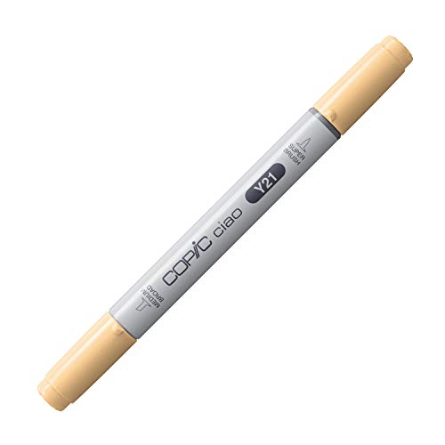 COPIC Ciao Marker Typ Y - 21, Buttercup Yellow, vielseitiger Layoutmarker, mit einer mittelbreiten und einer Brush-Spitze von Copic