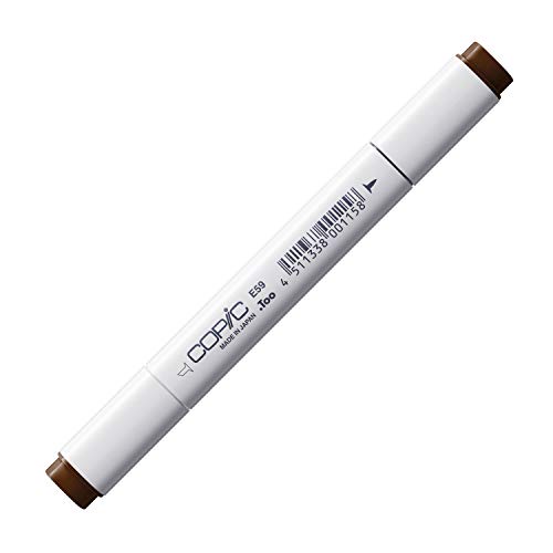 COPIC Classic Marker Typ E - 59, Walnut, professioneller Layoutmarker, mit einer breiten und einer feinen Spitze von Copic
