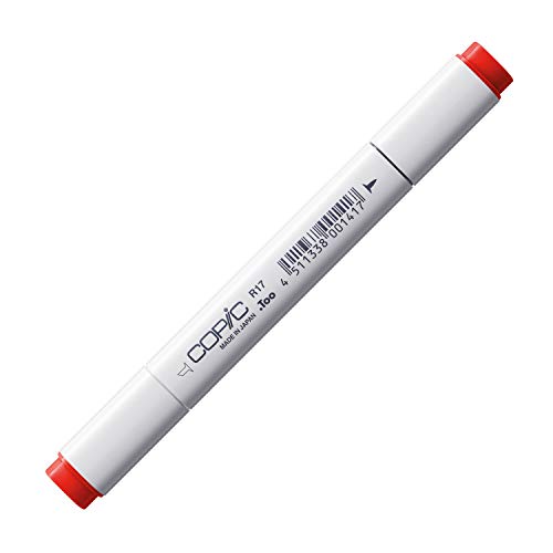 COPIC Classic Marker Typ R - 17, Lipstick Orange, professioneller Layoutmarker, mit einer breiten und einer feinen Spitze von Copic
