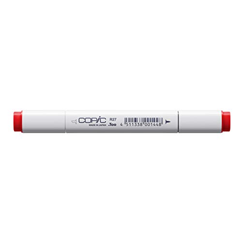 COPIC Classic Marker Typ R - 27, Cadmium Red, professioneller Layoutmarker, mit einer breiten und einer feinen Spitze von Copic