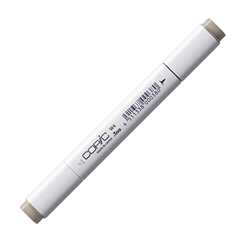 COPIC Classic Marker Typ W - 4, warm gray No. 4, professioneller Layoutmarker, mit einer breiten und einer feinen Spitze von Copic