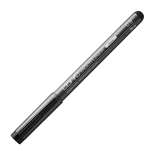 COPIC Multiliner 0,8 mm, Black, Fineliner mit einer feinen Spitze und wasserbeständiger Pigmenttinte COPIC Multiliner 0,8 mm, Black, Fineliner mit einer feinen Spitze und wasserbeständiger Pigmenttinte von Copic