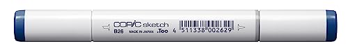 COPIC Sketch Marker Typ B - 26, Cobalt Blue, professioneller Pinselmarker, mit einer Super-Brush-Spitze und einer Medium-Broad-Spitze COPIC Sketch Marker Typ B - 26, Cobalt Blue, professioneller Pinselmarker, mit einer Super-Brush-Spitze und einer Medium-Broad-Spitze von Copic