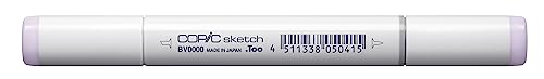 COPIC Sketch Marker Typ BV - 0000, Pale Thistle, professioneller Pinselmarker, mit einer Super-Brush-Spitze und einer Medium-Broad-Spitze von Copic