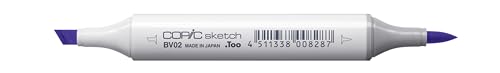 COPIC Sketch Marker Typ BV - 02, Prune, professioneller Pinselmarker, mit einer Super-Brush-Spitze und einer Medium-Broad-Spitze COPIC Sketch Marker Typ BV - 02, Prune, professioneller Pinselmarker, mit einer Super-Brush-Spitze und einer Medium-Broad-Spitze von Copic