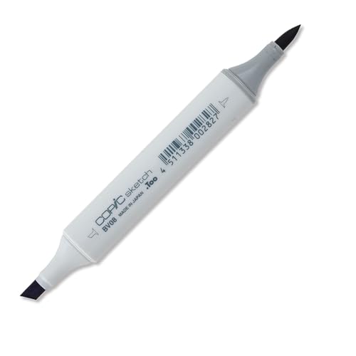 COPIC Sketch Marker Typ BV - 08, Blue Violet, professioneller Pinselmarker, mit einer Super-Brush-Spitze und einer Medium-Broad-Spitze COPIC Sketch Marker Typ BV - 08, Blue Violet, professioneller Pinselmarker, mit einer Super-Brush-Spitze und einer Medium-Broad-Spitze von Copic