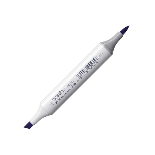 COPIC Sketch Marker Typ BV - 08, Blue Violet, professioneller Pinselmarker, mit einer Super-Brush-Spitze und einer Medium-Broad-Spitze COPIC Sketch Marker Typ BV - 08, Blue Violet, professioneller Pinselmarker, mit einer Super-Brush-Spitze und einer Medium-Broad-Spitze von Copic