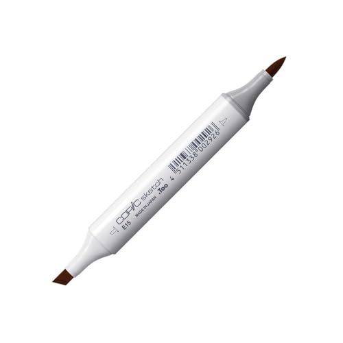 COPIC Sketch Marker Typ E - 15, Dark Suntan, professioneller Pinselmarker, mit einer Super-Brush-Spitze und einer Medium-Broad-Spitze COPIC Sketch Marker Typ E - 15, Dark Suntan, professioneller Pinselmarker, mit einer Super-Brush-Spitze und einer Medium-Broad-Spitze von Copic