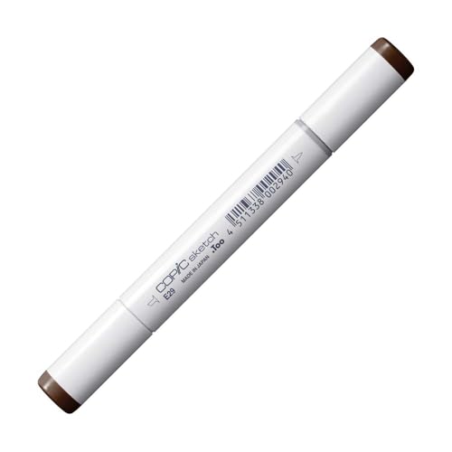 COPIC Sketch Marker Typ E - 29, Burnt Umber, professioneller Pinselmarker, mit einer Super-Brush-Spitze und einer Medium-Broad-Spitze COPIC Sketch Marker Typ E - 29, Burnt Umber, professioneller Pinselmarker, mit einer Super-Brush-Spitze und einer Medium-Broad-Spitze von Copic