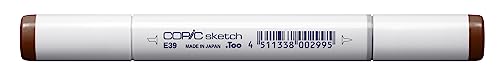 COPIC Sketch Marker Typ E - 39, Leather, professioneller Pinselmarker, mit einer Super-Brush-Spitze und einer Medium-Broad-Spitze COPIC Sketch Marker Typ E - 39, Leather, professioneller Pinselmarker, mit einer Super-Brush-Spitze und einer Medium-Broad-Spitze von Copic