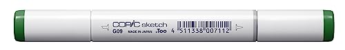 COPIC Sketch Marker Typ G - 09, Veronese Green, professioneller Pinselmarker, mit einer Super-Brush-Spitze und einer Medium-Broad-Spitze COPIC Sketch Marker Typ G - 09, Veronese Green, professioneller Pinselmarker, mit einer Super-Brush-Spitze und einer Medium-Broad-Spitze von Copic