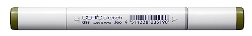 COPIC Sketch Marker Typ G - 99, Olive, professioneller Pinselmarker, mit einer Super-Brush-Spitze und einer Medium-Broad-Spitze COPIC Sketch Marker Typ G - 99, Olive, professioneller Pinselmarker, mit einer Super-Brush-Spitze und einer Medium-Broad-Spitze von Copic