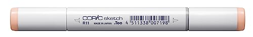 COPIC Sketch Marker Typ R - 11, Pale Cherry Pink, professioneller Pinselmarker, mit einer Super-Brush-Spitze und einer Medium-Broad-Spitze COPIC Sketch Marker Typ R - 11, Pale Cherry Pink, professioneller Pinselmarker, mit einer Super-Brush-Spitze und einer Medium-Broad-Spitze von Copic