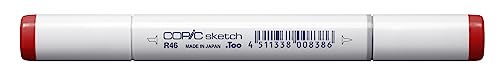 COPIC Sketch Marker Typ R - 46, Strong Red, professioneller Pinselmarker, mit einer Super-Brush-Spitze und einer Medium-Broad-Spitze COPIC Sketch Marker Typ R - 46, Strong Red, professioneller Pinselmarker, mit einer Super-Brush-Spitze und einer Medium-Broad-Spitze von Copic