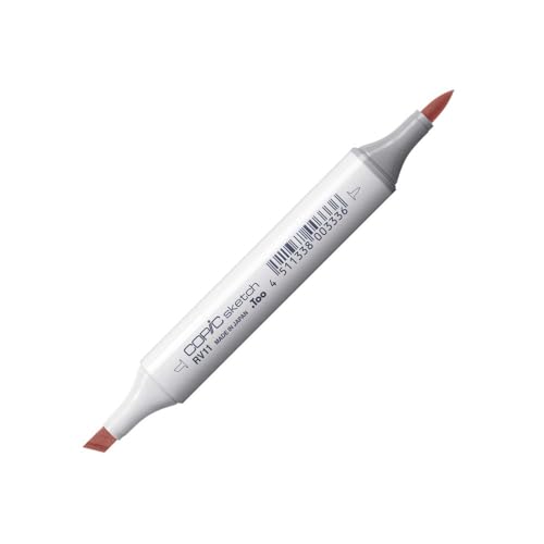 COPIC Sketch Marker Typ RV - 11, Pink, professioneller Pinselmarker, mit einer Super-Brush-Spitze und einer Medium-Broad-Spitze von Copic