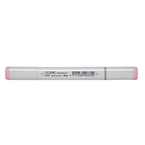 COPIC Sketch Marker Typ RV - 21, Light Pink, professioneller Pinselmarker, mit einer Super-Brush-Spitze und einer Medium-Broad-Spitze COPIC Sketch Marker Typ RV - 21, Light Pink, professioneller Pinselmarker, mit einer Super-Brush-Spitze und einer Medium-Broad-Spitze von Copic