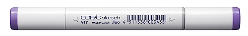 COPIC Sketch Marker Typ V - 17, Amethyst, professioneller Pinselmarker, mit einer Super-Brush-Spitze und einer Medium-Broad-Spitze COPIC Sketch Marker Typ V - 17, Amethyst, professioneller Pinselmarker, mit einer Super-Brush-Spitze und einer Medium-Broad-Spitze von Copic