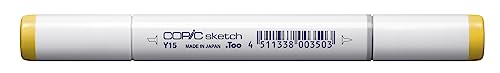 COPIC Sketch Marker Typ Y - 15, Cadmium Yellow, professioneller Pinselmarker, mit einer Super-Brush-Spitze und einer Medium-Broad-Spitze COPIC Sketch Marker Typ Y - 15, Cadmium Yellow, professioneller Pinselmarker, mit einer Super-Brush-Spitze und einer Medium-Broad-Spitze von Copic