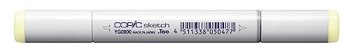 COPIC Sketch Marker Typ YG - 0000, Lily White, professioneller Pinselmarker, mit einer Super-Brush-Spitze und einer Medium-Broad-Spitze COPIC Sketch Marker Typ YG - 0000, Lily White, professioneller Pinselmarker, mit einer Super-Brush-Spitze und einer Medium-Broad-Spitze von Copic