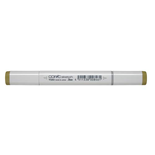 COPIC Sketch Marker Typ YG - 93, Grayish Yellow, professioneller Pinselmarker, mit einer Super-Brush-Spitze und einer Medium-Broad-Spitze COPIC Sketch Marker Typ YG - 93, Grayish Yellow, professioneller Pinselmarker, mit einer Super-Brush-Spitze und einer Medium-Broad-Spitze von Copic