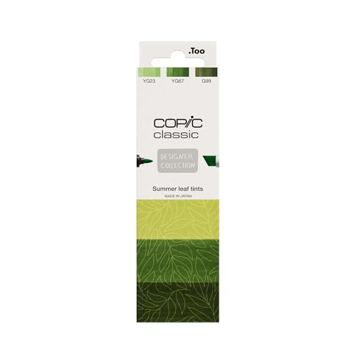 Copic Classic DESIGNER COLLECTION Set Summer leaf tints, Marker Set mit 3 Grüntönen, Twin Marker mit einer breiten und einer feinen Spitze Copic Classic DESIGNER COLLECTION Set Summer leaf tints, Marker Set mit 3 Grüntönen, Twin Marker mit einer breiten und einer feinen Spitze von Copic