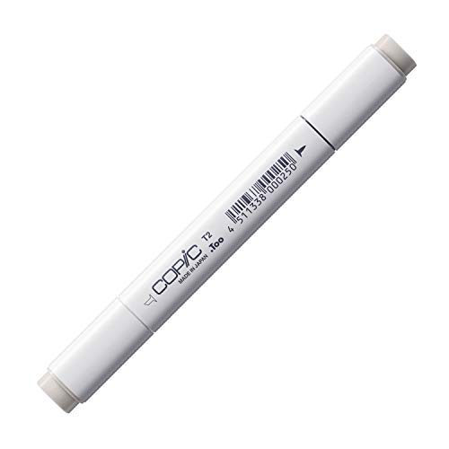 COPIC Classic Marker Typ T - 2, toner gray No. 2, professioneller Layoutmarker, mit einer breiten und einer feinen Spitze von Copic