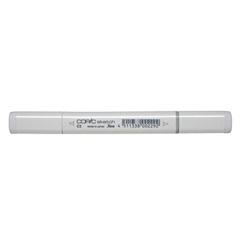 COPIC Sketch Marker Typ C - 2, cool gray No. 2, professioneller Pinselmarker, mit einer Super-Brush-Spitze und einer Medium-Broad-Spitze COPIC Sketch Marker Typ C - 2, cool gray No. 2, professioneller Pinselmarker, mit einer Super-Brush-Spitze und einer Medium-Broad-Spitze von Copic
