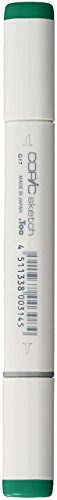 COPIC Sketch Marker Typ G - 17, Forest Green, professioneller Pinselmarker, mit einer Super-Brush-Spitze und einer Medium-Broad-Spitze COPIC Sketch Marker Typ G - 17, Forest Green, professioneller Pinselmarker, mit einer Super-Brush-Spitze und einer Medium-Broad-Spitze von Copic