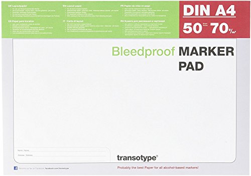 transotype Markerblock DIN A4, 70 g qm, 50 Blatt 25001 von Copic
