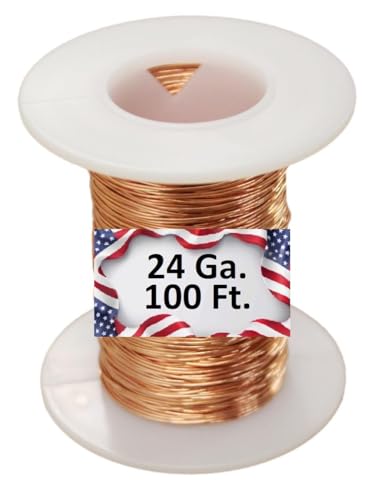 Copper Wire USA Runder Kupferdraht, Chouse Size Dead Soft, 30 m, unbeschichtet, hergestellt in den USA (100, 24 Ga.) von Copper wire USA