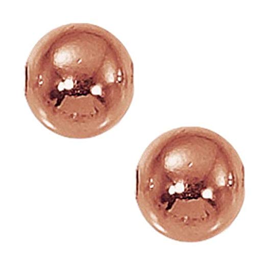 Echte massive Kupferperlen, hohlgesäumt, 8 mm, 25 Stück von Copper wire USA