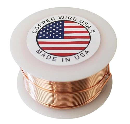 Solid Bare Copper Round Wire 142 g Spool Dead Soft 12 bis 30 Ga (24 Ga / 270 Ft) von Copper wire USA
