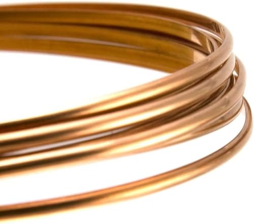 Uncouted massiver blanker Kupferdraht, halbrund, hell, weich, 99,97 % rein (wählen Sie 12 bis 18 Ga.) 7,6 m oder 15 m (16 Ga. - 7,6 m Spule) von Copper wire USA