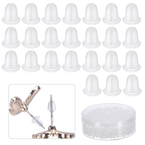 Coptiner 1000 Stück Ohrring Verschluss Universal Silikon Gummi Klar Ohrring Stopper Ohrstopper Ohrstecker Verschluss Ohrring Rücken Kunststoff Ohrring Stopper Transparent for Women's DIY Jewelry Coptiner 1000 Stück Ohrring Verschluss Universal Silikon Gummi Klar Ohrring Stopper Ohrstopper Ohrstecker Verschluss Ohrring Rücken Kunststoff Ohrring Stopper Transparent for Women's DIY Jewelry von Coptiner