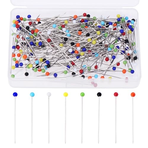 Coptiner Bunte Stecknadeln mit Kopf, 250 Stück Hitzebeständige Feine Nadeln, Map Push Pins, Karte Nagel Pinnadeln, Glaskopfnadeln, Rundkopf Stecknadeln zum Schneidern, quilting, jewellery, handicrafts Coptiner Bunte Stecknadeln mit Kopf, 250 Stück Hitzebeständige Feine Nadeln, Map Push Pins, Karte Nagel Pinnadeln, Glaskopfnadeln, Rundkopf Stecknadeln zum Schneidern, quilting, jewellery, handicrafts von Coptiner
