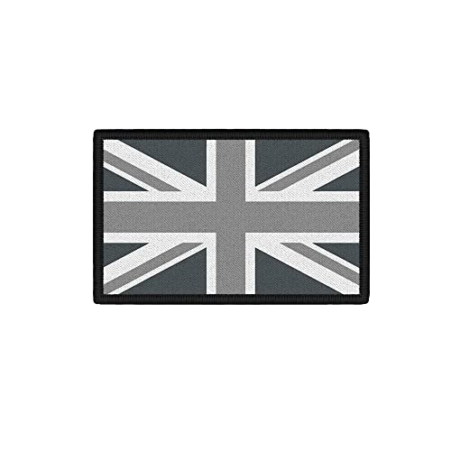 Patch Union Jack Grau Tarn Schnee Großbritannien United Kingdom 7,5 x 4,5#38948 von Copytec