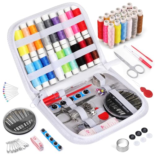Coquimbo Nähset mit Nähzubehör, Nähzeug Geschenke für Mama Anfänger Reisende Kinder, Nähset Grundausstattung Sewing Kit für Hause Reise Camping & Notnähen mit Nähgarn Nähnadeln Schere Maßband von Coquimbo
