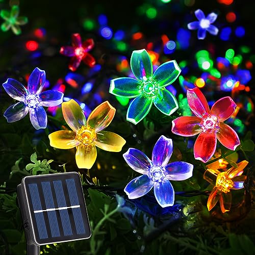 Coquimbo Lichterkette Außen Solar, Solar Blumen Lichterkette Aussen 7M 50 LED Lichterketten Garten Wasserdicht Beleuchtung für Terrasse Hochzeit Party Fest Dekoration von Coquimbo