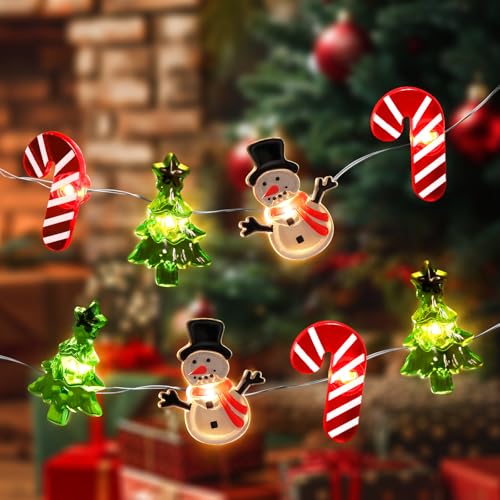 Coquimbo Weihnachtsdeko Lichterkette, 3M 30 LED Krücke Schneemann Weihnachtsbaum Lichterkette Batteriebetrieben, Weihnachtsdeko Innen Außen Geeignet für Weihnachtsbaum Schlafzimmer Party Kamin Garten Coquimbo Weihnachtsdeko Lichterkette, 3M 30 LED Krücke Schneemann Weihnachtsbaum Lichterkette Batteriebetrieben, Weihnachtsdeko Innen Außen Geeignet für Weihnachtsbaum Schlafzimmer Party Kamin Garten von Coquimbo