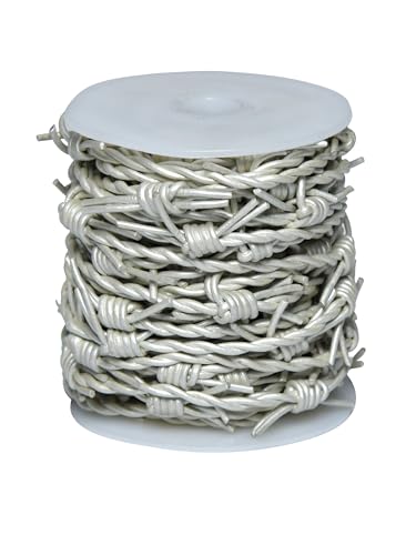 Cords Essentials Künstliche Stacheldraht-Bordüre aus echtem Leder für Party, Heimdekoration, Geschenkboxen, Bastelarbeiten, 10 m Spule von Cords Essentials (Pearl) von Cords Essentials