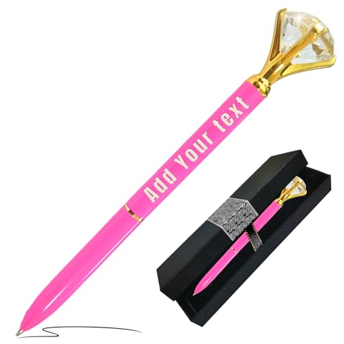 Coregiftr 1pc bis 500pcs personalisierte Diamant Kugelschreiber mit Kristall, personalisiert Bulk Fancy Stifte mit graviertem Namenstext von Coregiftr