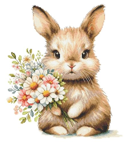 Coricamo Kreuzstich - Stickpackung - Hase mit Blumen Coricamo Kreuzstich - Stickpackung - Hase mit Blumen von Coricamo