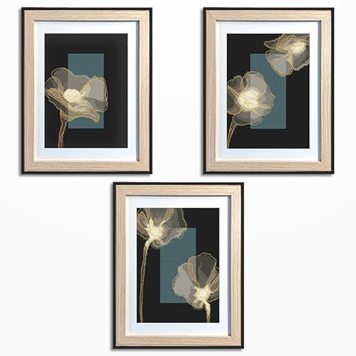 Coricamo Kreuzstich Stickset für Erwachsene | Komplettset mit Aida 14ct, Garn, Nadel & Muster | Stickerei für Anfänger & Fortgeschrittene | Triptychon Coricamo Kreuzstich Stickset für Erwachsene | Komplettset mit Aida 14ct, Garn, Nadel & Muster | Stickerei für Anfänger & Fortgeschrittene | Triptychon von Coricamo