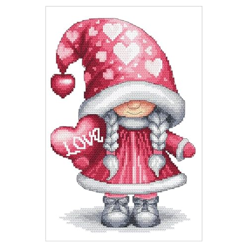 Coricamo Kreuzstich Stickset für Erwachsene | Komplettset mit Aida 14ct, Garn, Nadel & Muster | Stickerei für Anfänger & Fortgeschrittene | Valentinstag-Frauzwerg Coricamo Kreuzstich Stickset für Erwachsene | Komplettset mit Aida 14ct, Garn, Nadel & Muster | Stickerei für Anfänger & Fortgeschrittene | Valentinstag-Frauzwerg von Coricamo