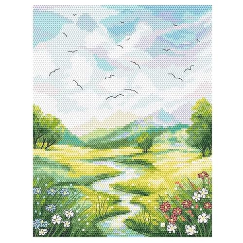 Coricamo Stickset Kreuzstich Komplettset für Erwachsene | Zählmuster Stickerei Set mit Aida-Stoff 14ct, Stickgarn, Nadel & Muster | DIY Handarbeit Anfänger & Fortgeschrittene | Fluss im Tal Coricamo Stickset Kreuzstich Komplettset für Erwachsene | Zählmuster Stickerei Set mit Aida-Stoff 14ct, Stickgarn, Nadel & Muster | DIY Handarbeit Anfänger & Fortgeschrittene | Fluss im Tal von Coricamo