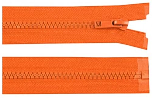 Reißverschluss Teilbar 30 cm (für Jacken) Kunststoff 5mm mehre Farben Farbe Orange von Corileo