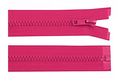 Reißverschluss Teilbar 30 cm (für Jacken) Kunststoff 5mm mehre Farben Farbe Pink von Corileo