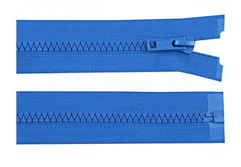 Reißverschluss Teilbar 50 cm (für Jacken) Kunststoff 5mm Farbe Blau von Corileo